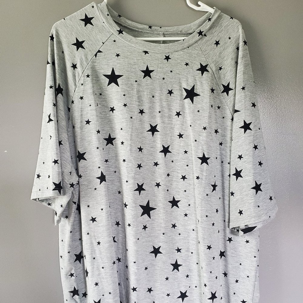 Gray Short Sleeve Top